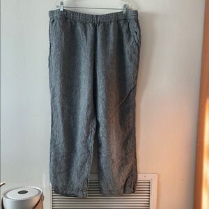 Charter Club Gray 100% linen pants Size 2X